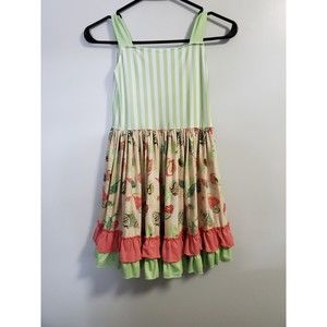 Girls Tiered Sundress with Seashells and Ruffles EUC Size 8